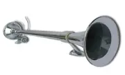 62 CM 139 dB LEGAL LIKE-TRAIN SOUND ROUND HEAD TRUMPET CHROME END AIR HORN TRUCK