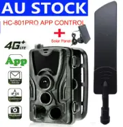 4K Hunting Trail Camera Farm Security 801LTE 4G APP Control Wireless+Solar Panel