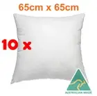 10 x AUSTRALIA MADE EUROPEAN PILLOW CUSHION INSERT POLYESTER 65x65cm