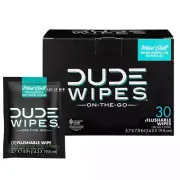 Dude Wipes On-The-Go Flushable Wipes Mint Chill 5.7 x 7.8 in 30+26= 56 ct