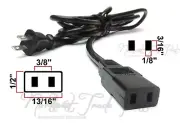 2-Prong AC Power Supply Cord Cable for Yamaha Model PS-6100 & PSR-6300 Keyboard