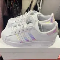 在飛比找蝦皮購物優惠-免運 Adidas SUPERSTAR 經典運動板鞋 白粉紫