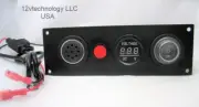 Discharge Battery Voltage Monitor 12V Detector Voltmeter Alarm w/ Mute Marine