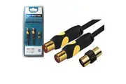 2m Digital TV to Antenna RG59 Male Cable w Female Adapter Connector HD TV Ready