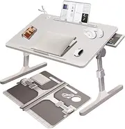 Lap Desk for Laptop,Laptop Desk for Bed,Adjustable Laptop Stand for Bed with USB Charge Port,Lap Desk Bed Tray Table,Foldable Portable Laptop Table for Sofa Floor Desk for Adults,Kids