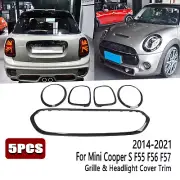For Mini Cooper S F55 F56 F57 2014-21 2020 Grille+Headlight+Taillight Frame Trim (for: Mini)