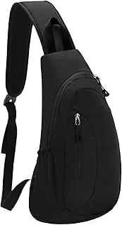 [ROSSRORE] Waterproof Crossbody Bag for Outdoor Sports - Large Capacity Nylon Chest Pack with Lotus Effect, Breathable Back & Adjustable Strap, Travel Sling Bag for Men/Women (Multiple Colors)