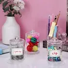 Storage Box Visible Design Storing Round Shape Cotton Swab Container Desktop