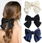Hair Clips with Bow, 3 Pieces Bow Hair Clip, French Large Bow, French Hair Clips