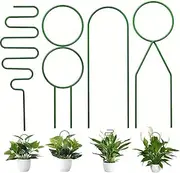 Gbtdoface 4Pcs Plant Climbing Support Metal Plant Trellis Irregular-Shaped Plant Climbing Support For Climbing Plants Vines, Roses, Philodendrons, And Jasmine(Green)