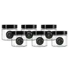 6x Lemon & Lime Soho 360ml Glass Preserve Jar Container Storage w/ Black Lid CLR