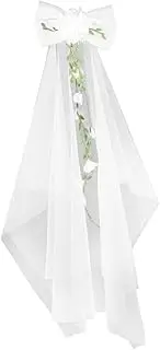 [TINEASUR] Bridal Bow Veil Wedding Veil for Bride Lace Netting Hair Accessory Light Weight Bridal Accessory