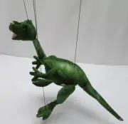 One T-Rex Dinosaur 4 Legged Dark Green String Marionette 12" Puppet NP