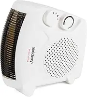 Beldray Electric Flatbed Fan Heater – Upright Heater with 2 Heat Settings and Cool Air Function, Adjustable Thermostat, Overheat Protection, Dual Position, Portable Carry Handle, 2000 W EH0569SSTK
