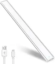 Under Cabinet Light Kitchen 3000 mAh LED Cabinet Lights Sensor Light with Motion Detector,140-LED 3 Color Temps Dimmable USB Rechargeable Motion Sensor Light for Kitchen,Counter Cabinet,Wardrobe(38CM)