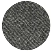 Majesty Black White Reversible Wool Round Rug