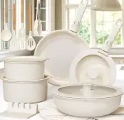 21 Piece Pots And Pans Set Non Stick, Aster Ceramic Cookware