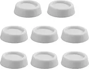 UXELY 8pcs Anti Vibration Pads for Washing Machine, Washer Dryer Pedestals, Prevents Noise, Vibration Transfer, Antivibration Stabilizer Support Feet Mat(White)