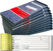 10 Pack: Rent Receipt Book Carbonless Copy Duplicate 2 parts 50 Sets 8" X 2.75"