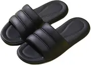 [lskdnrufh] Sandals Women's Slippers In Summer, Indoor Home, Bathroom, Bathroom, Non-slip Household, Soft And Thick Bottom, Couple's Sandals, Outdoor Women's Sandals(Black,36-37)