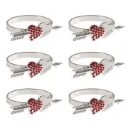 Napkin Rings Holder Metal Heart Napkin Rings Serviette Table Dining Decoratio...