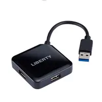 在飛比找森森購物網優惠-LIBERTY利百代 4PORT USB3.0集線器-黑 L