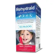 Rehydraid Oral Electrolyte Solution Ice Blocks Apple + Raspberry 62.5ml X 16