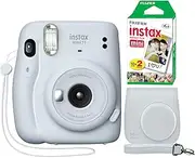 [Fujifilm] Instax Mini 11 Instant Camera Ice White + Minimate Custom Case + Fuji Instax Film 20 Sheets Twin Pack