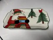 VIETRI Old St.Nick 2021 Christmas Limited Edition Rectangular Plate 8.5” L ~New~