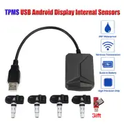TPMS Car Tire Pressure System Monitoring Wireless Android USB Alarm + 4 Sensors (for: Volvo)