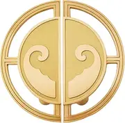 Gold Cabinet Handles 2Pcs/Set Chinese Cabinet Door Handles Wardrobe Brass Solid Shoe Cabinet Door Handles 108 * 64 * 24Mm