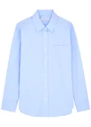 Alexanderwang.t Logo Cotton-poplin Shirt - Light Blue - S (UK8-10 / S) S (UK8-10 / S)