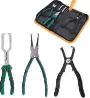 3pcs Fuel Line Pliers Set, Fuel Filter & Hose Clamp, 80° Disconnect Tools, Case