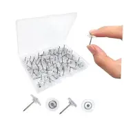 100pcs Push Pins Tacks Steel Point Thumbtacks Drawing Pins Wall Tacks Stick
