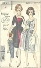 1960 Vintage VOGUE Sewing Pattern B36" DRESS & REDINGOTE (1654)
