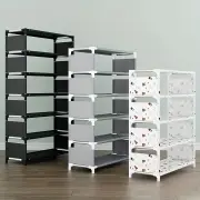 NNETM Keep your footwear in check with this multi-layer plastic storage shoe rack