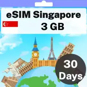 eSIM Singapore - 3 GB - 30 Days - Travel eSIM | QR code activation