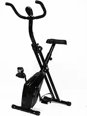 Folding Exercise Bike X-Bike Magnetic Bicycle Cycling Flywheel Fitness with Silent Magnetic Control, Collapsible Design, 7 - Level Adjustable Seat, 120KG Bearing Capacity, for Full Body Workout