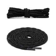 2 Pair Wave Black Hiking Work Boot Shoe Laces for 5 6 7 8 9 eyelets Stay Tied