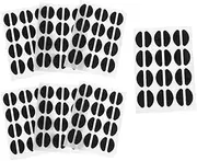 MUCKLILY 84Pairs Self Adhesive Slip Eyeglass Nose Pads for Enhanced Comfort and Fit Black Nose Grips for Glasses Easy Peel and Stick Application