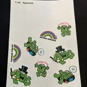 Vintage Trend Matte SPEARMINT Scratch & Sniff Partial Sticker Sheet Rare
