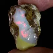 22.30 Ct Amazing Ethiopian "Play-Of-Color" Fire Opal Rough 100% Natural Gemstone