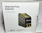 NESPRESSO PODS DISPENSER BY IBYX BAMBOO & STAINLESS STEEL MATERIAL NEW SEALED