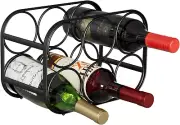 6 Bottle Countertop Wine Rack - Wine Holder for Red White Wine Storage - Freesta