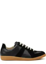 Maison Margiela Replica Panelled Leather Sneakers - Black - 9 9