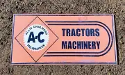 Allis Chalmers AC Tractor Implements Advertising Metal Sign