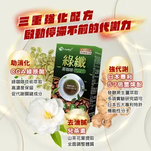 JoyHui佳悅 綠纖代謝黑咖啡1盒(強化型綠茶咖啡)共10包_官方直營