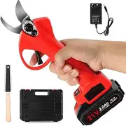 Electric Pruning Shears, Tree Branch Pruner, 1Lithium Batteries, 3-4 Working Hours, Shears Max 0-30MM Cutting Range, with a Manual Saw, for Garden Orchards to Pruning Branches and Fruit Trees