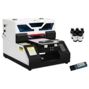UV/DTG Printer A3 Flatbed Plastic Acrylic Glass Wood Rotation Embossed Printing