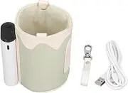 XIASABA Portable Bottle Warmer Digital Display 21 Gears Temperature Adjustable Rechargeable Universal Milk Warmer Bag Ideal for Travel and Home Use Pink (Green)